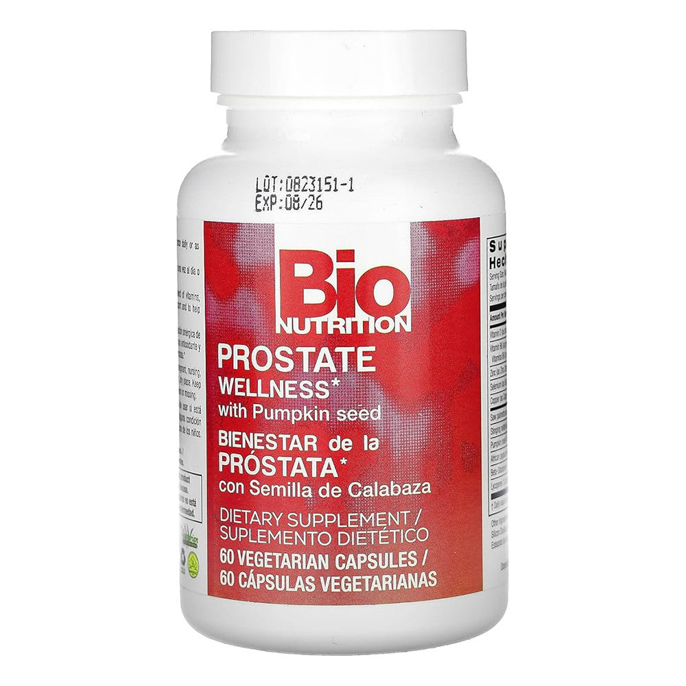 Bio Nutrition Prostate Wellness Vegetarian Capsules, Pumpkin Seed Extract - 60 Ea